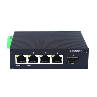 China 1000M 4 1 Electrical SFP Connect Optical Type Ethernet DC12~52V Industrial Power Supply Guide Rail Switch 14Gbps for sale