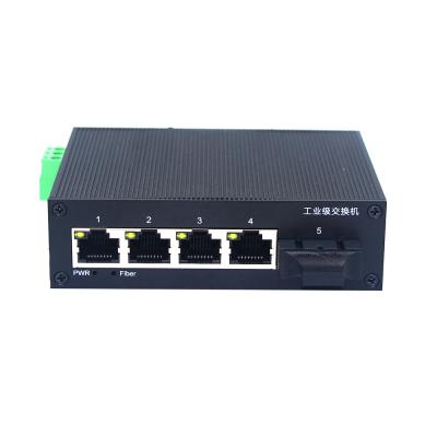 China 1000M 4 1 Double-fiber 20KM DC12~52V Industrial Ethernet Interface SC Interface Electrical Singlemode Industrial Switch 14Gbps for sale