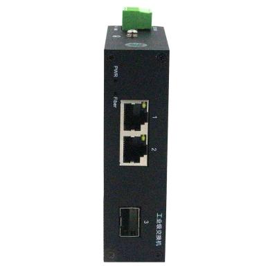 China 1000M 2 1 Electrical SFP Connect Optical Type Ethernet DC12~52V Industrial Power Supply Guide Rail Switch 14Gbps for sale