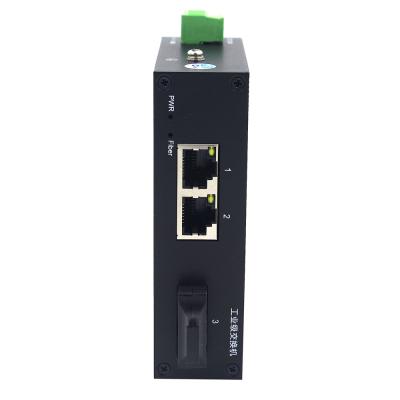 China 100M 2 1 Double-fiber 20KM DC12~52V SC Interface Electrical Industrial Singlemode Rail Type Switch 1.4Gbps Ethernet SC for sale