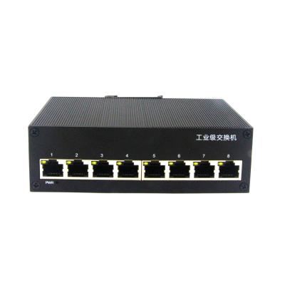 China Low Cost Full Gigabit 8-Port DC12~52V 1000M 8 RJ45 Electrical Interface DIN Rail Unmanaged Industrial Ethernet Switch 20Gbps for sale