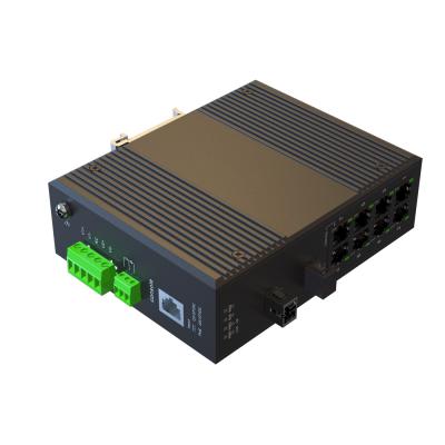 China LACP 90W 8 Ports POE RJ45 2 Ports 1*9 1000M Bypass Protection 10 Port POE Managed Industrial Ethernet Switches for sale