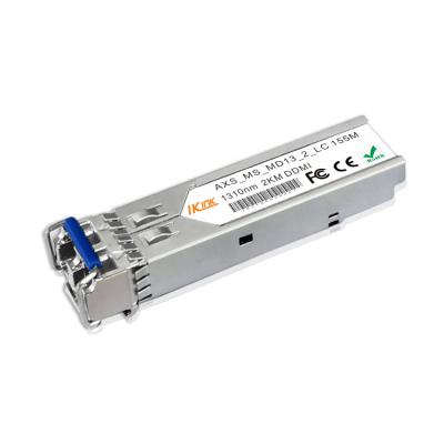 China Compatible FTTx Brand 155M Multi-Mode Double Fiber 2km T/Rx1310nm DDM SFP Industrial Fiber Optic Module for sale