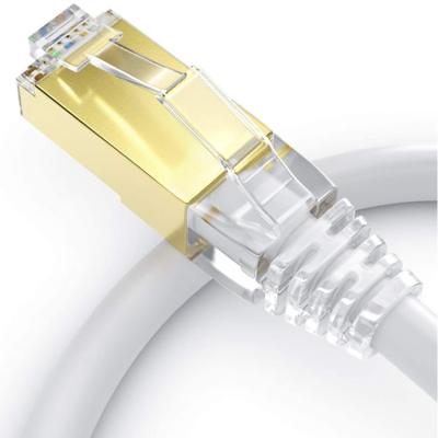 China CAT 8 SFTP Ethernet Cable 40GBase-T 24AWG Gold Plated Double-Shielded Copper Core High-Speed ​​QD C8-SF/F24-R-BK for sale