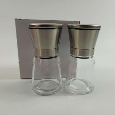 China Sustainable Salt and Pepper Box with 2 Swivel Lid Pepper Shakers with Grinder Box for sale