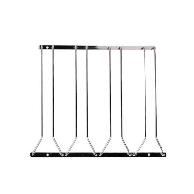 China Upside Down Glass Wine Rack Wine Accessories Bar Wine Rack Multi-Tier Wine Rack Viable Rustproof Hanger for sale