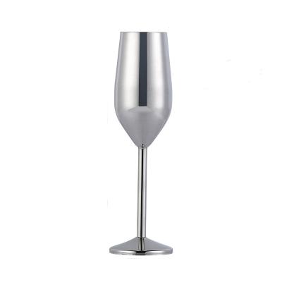 China New Unbreakable Edge Champagne Glass Set Classic/Postmodern High Quality Stainless Steel-Copper Wine Cup for sale