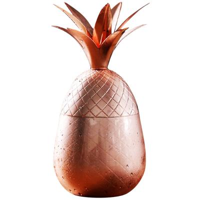 China New Modern Designer Bar Accessories Cocktail Copper Moscow Mule Mug Classic / Postmodern Pineapple Shape for sale