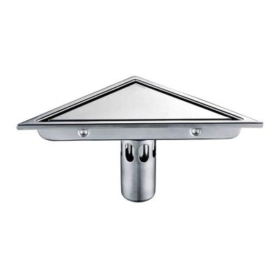 China Modern Triangle Invisible Floor Drain Stainless Steel Drainage Odor Proof Floor Top Drain for sale