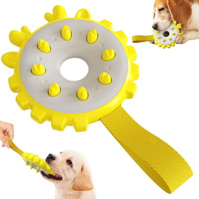 China Hot Selling Stocked Dog Training Chew Toys Healthy Rubber Plastic Dog Toothbrush Toy for sale