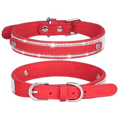 China Sublimation Viable Wholesale Pet Collars Fashion Luxury Rhinestone Personalized Dog Collar for sale