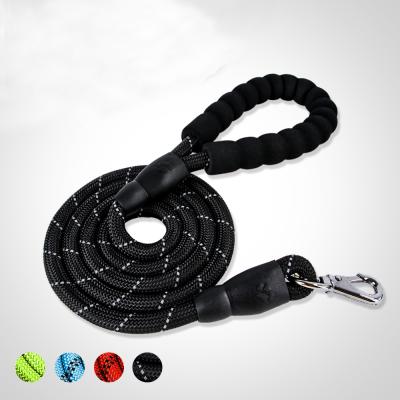 China Amazon Nylon Braided Reflective Dog Leash Rope Sustainable Hot Selling Climbing Harness Led Leash for sale