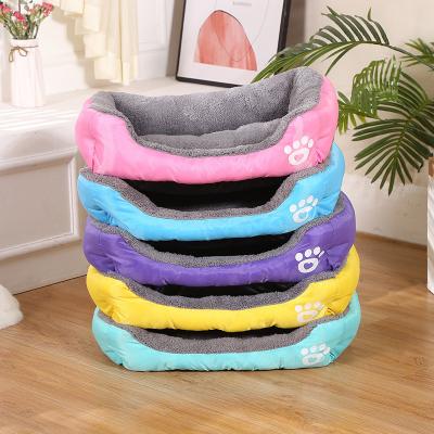 China Wholesale Breathable Winter Pet Supplies Bed 2021 Winter Custom Made Oxford Pet Bed Nest For Dog Cat for sale