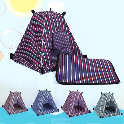 China Breathable Foldable Pet Sleep Mat Outdoor Portable Dog Tent Teepee Cat Dog House Bed Puppy Pet Tents for sale