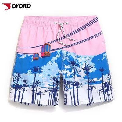 China Antibacterial Custom Sublimated Hawaiian Men Swimwear Shorts Swimming Trunks Fashion Print Beach Quick Dry Shorts for sale