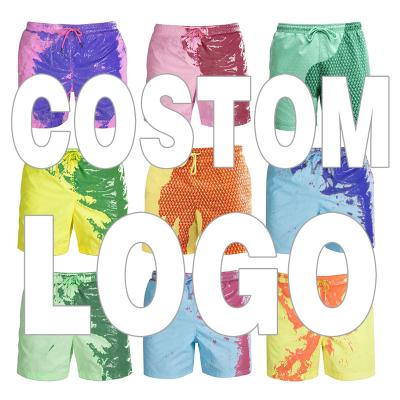 China Summer New Design Plus Size Men's Surf Board Change Color Beach Shorts Men's Boardshorts Wholesale Swim Trunk for sale