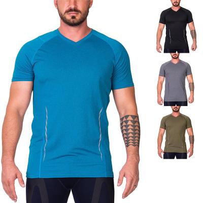 China Fashion Breathable Male Compression T-Shirts Fitness Men's Clothing Custom Men's T-shirt Tight Jogger For Sportswear for sale