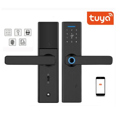 China Tuya blue tooth wifi fingerprint door lock smart wireless APP remote control smart unlock biometric electronic smart lock security for sale