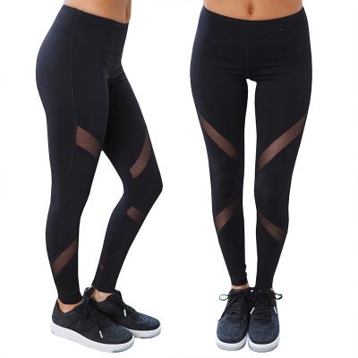 China New Breathable High Quality Splicing Gym Clothing Autumn Winter Workout Athletic Mesh Yoga Pants Woman Gaiters for sale