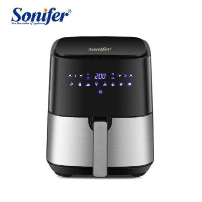 China Household Sonifer SF-1014 Household 5 Liter 1450W Electric Nonstick Coating No Oil LED Display Smart Digital Air Fryer Wholesale for sale