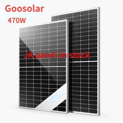 China Solar Home System JA Half Cell Solar Panel 460W 465W 470wp PV Mono Solar Panels For Solar Power Systems for sale