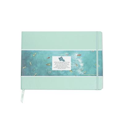 China Custom Leatherette Cover A4 Hardcover Book 300 Grams Watercolor Cotton Notebooks 100% Paper 210mmx290mm for sale