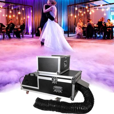 China Durable Effect Equipment For Wedding Lying Power DJ Disco Dry Ice Stage Pro 5000W Low Water Base Fog Machine for sale