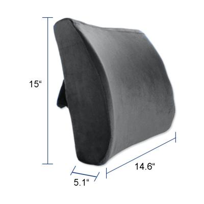 China Memory Ergonomic High Quality Memory Foam Velvet Lumbar Back Support Seat Cushion for sale