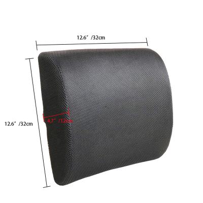 China Memory High Quality Universal Ergonomic Memory Foam Lumbar Support Back Seat Cushion for sale