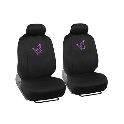 China Fan Club Custom Universal Butterfly Pattern Polyester Front Seat Covers For Car Seat for sale