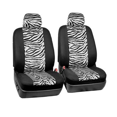 China Fluffy High Quality Washable Universal Velvet Pink Zebra Pattern Car Seat Covers for sale