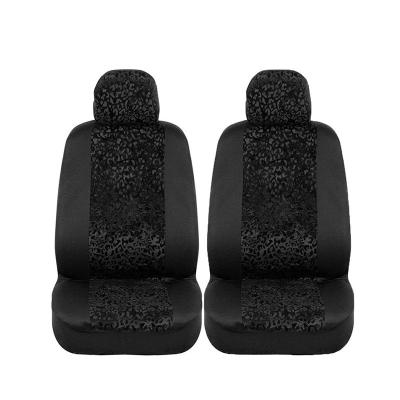 China Sports Wholesale Luxury Cheap Velvet And Polyester Leopard Front Car Seat Covers for sale