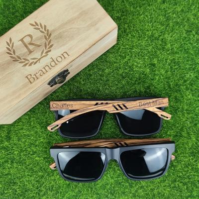 China Fashion Sunglasses Custom Polarized Wood Sunglasses Personalized Design Women Sun Glass Wood Frame Driving Eyewear Groomsmen Gift for sale