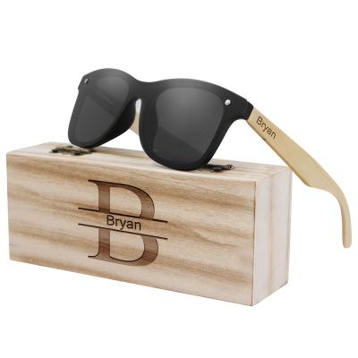 China Fashion Sunglasses Custom Polarized Wooden Sunglasses Personalized Men Women Sun Glasses Pattern Engraved Wooden Glass Groomsmen Gift Dropshipping for sale