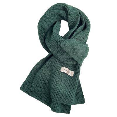 China Soft Soft Feeling Solid Color Deep Knit Scarf For Women Winter Thickening Warm Neck Protection Women Scarves 2023 for sale