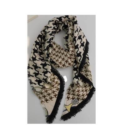 China America High-luxury cashmere fashion multifunctional hand-woven silk winter scarf women's neck scarf for sale