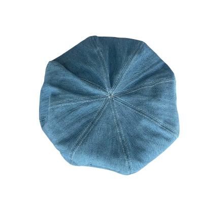 China Fashion cowboy beret version stitching chief\comfortable washing\durable old big winter female Korean slim vintage autumn round beret for sale