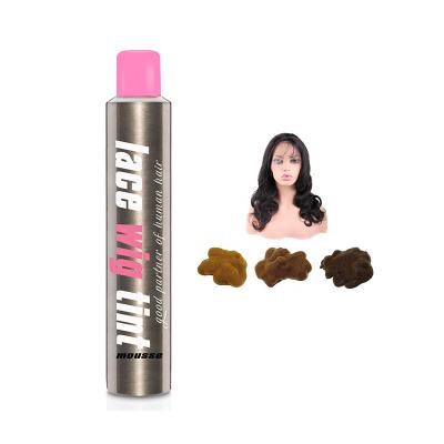 China Factory direct wholesale 200ml organic wig adhesive spray and lace frontal dye spray with lace tint mousse for african hair for sale