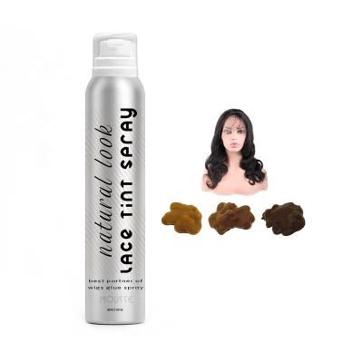 China 200ml Organic Custom Private Logo Lace Front Tint Spray And Lace Tint Mousse For African Hair Plus Wig Adhesive Spray for sale