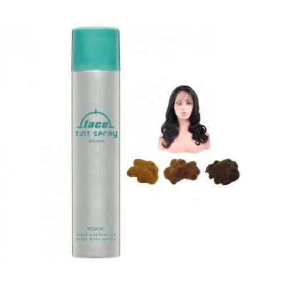 China OEM 200ml ODM Organic Wig Adhesive Spray And Lace Spray Tan Plus Lace Tint Mousse For Wigs Caramel Coloring for sale