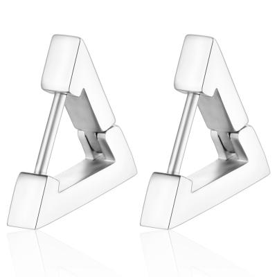 China High quality Japanese and Korean fashion simplicity geometric earrings plating triangle polishing earrings for sale