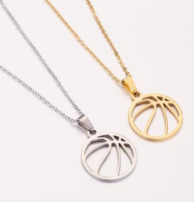 China Romantic Volleyball Sports Unique Accessories Stainless Steel Necklace Girls Necklace For Couples for sale