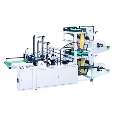 China With Bottom Sealing Bag Three Line High Speed ​​Controller High Precision Two-Layer Auto-stack Making Machine For Food Snack Packing Bag for sale