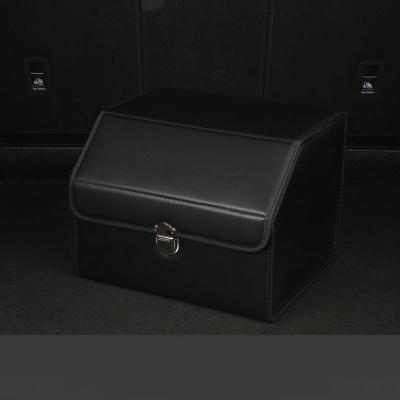 China Multifunctional Waterproof Leather Folding Car Trunk Storage Box Luxury Washable Universal Organizer for sale