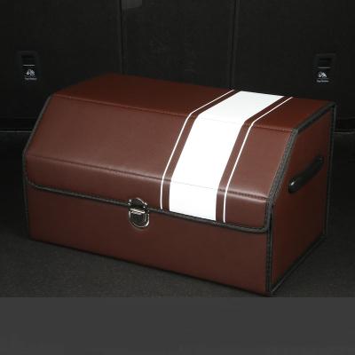 China PU Car Storage Box Multifunctional Leather Foldable Car Seat for sale