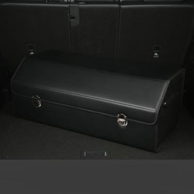 China Multifunctional High Quality Waterproof Folding PU Leather Car Storage Box For Car Trunk Storage Box Organizer for sale