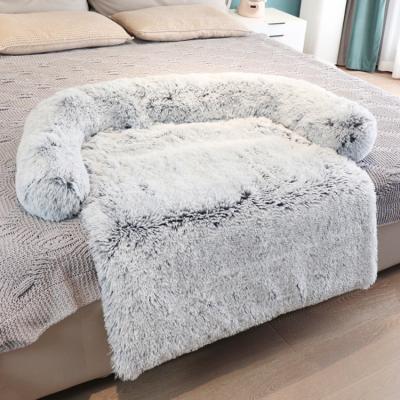 China Removable Blanket Washable Detachable Non-Slip Compression Packing Dog Sofa Cushion Luxurious Padded Mat Bed Warm Plush Thick Blanket for sale