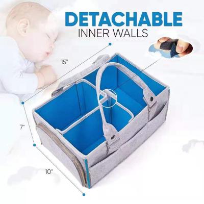 China 100% Durable / Eco-Friendly Washable Online Shopping Baby Bag From Alibaba Felt Diaper Cart With Waterproof Lining for sale