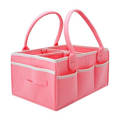 China Multifunctional Detachable Storage Bag Netting Customize Fashionable Premium Felt Diaper Bag for sale