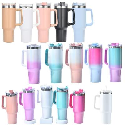 China Custom Logo Water Bottle 40oz Stainless Steel Insulated Travel Mug for Camping for sale